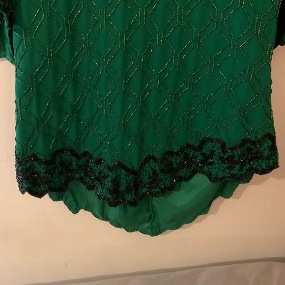 Vintage Beaded Evening Blouse - Picture 4 of 5